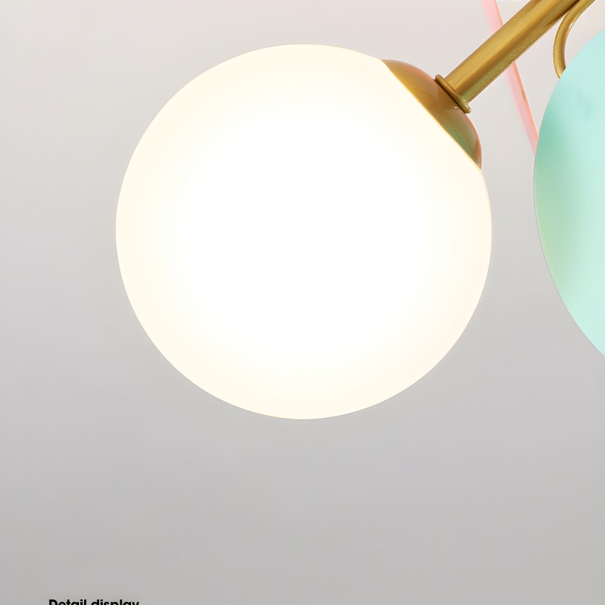 Modern Colorful Macaron Ceiling Lamp Round Glass Globe Flush Mount Light Fixture