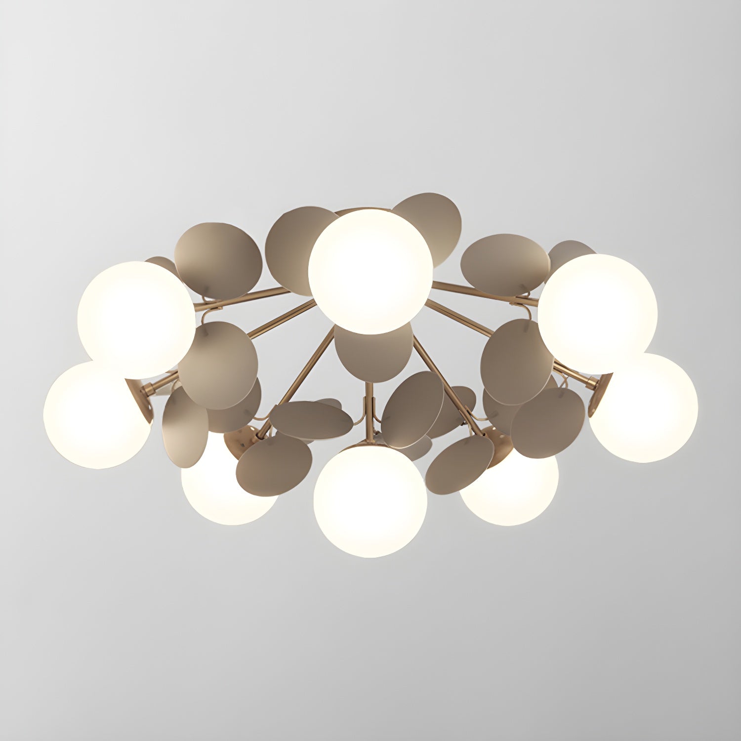 Modern Colorful Macaron Ceiling Lamp Round Glass Globe Flush Mount Light Fixture