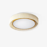 Modern Pleated Fabric Flush Mount LED Ceiling Light for Living Room Bedroom