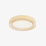 Modern Pleated Fabric Flush Mount LED Ceiling Light for Living Room Bedroom