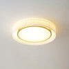 Modern Pleated Fabric Flush Mount LED Ceiling Light for Living Room Bedroom