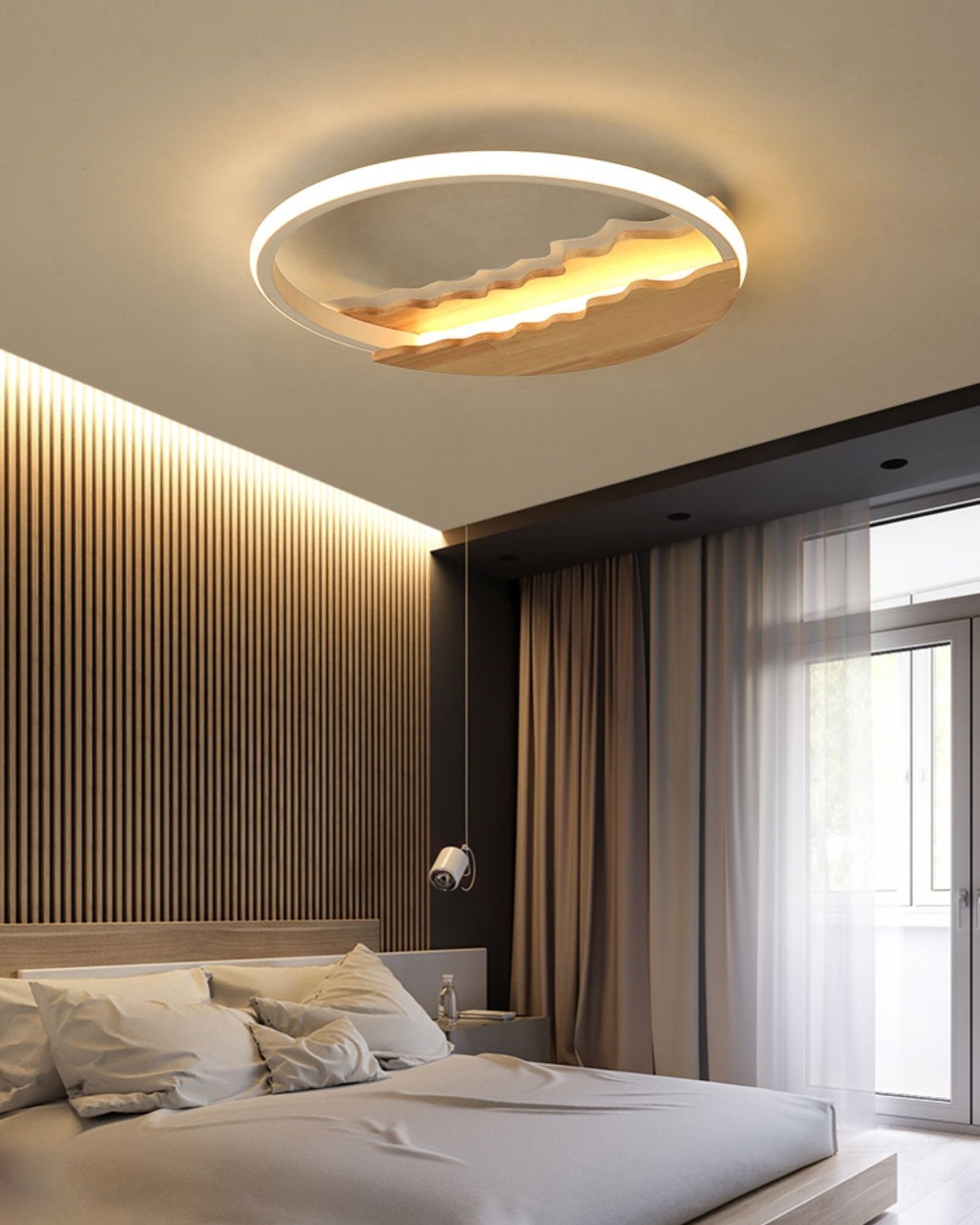 modern-wave-design-round-wood-grain-led-ceiling-light-flush-mount-fixture-for-home