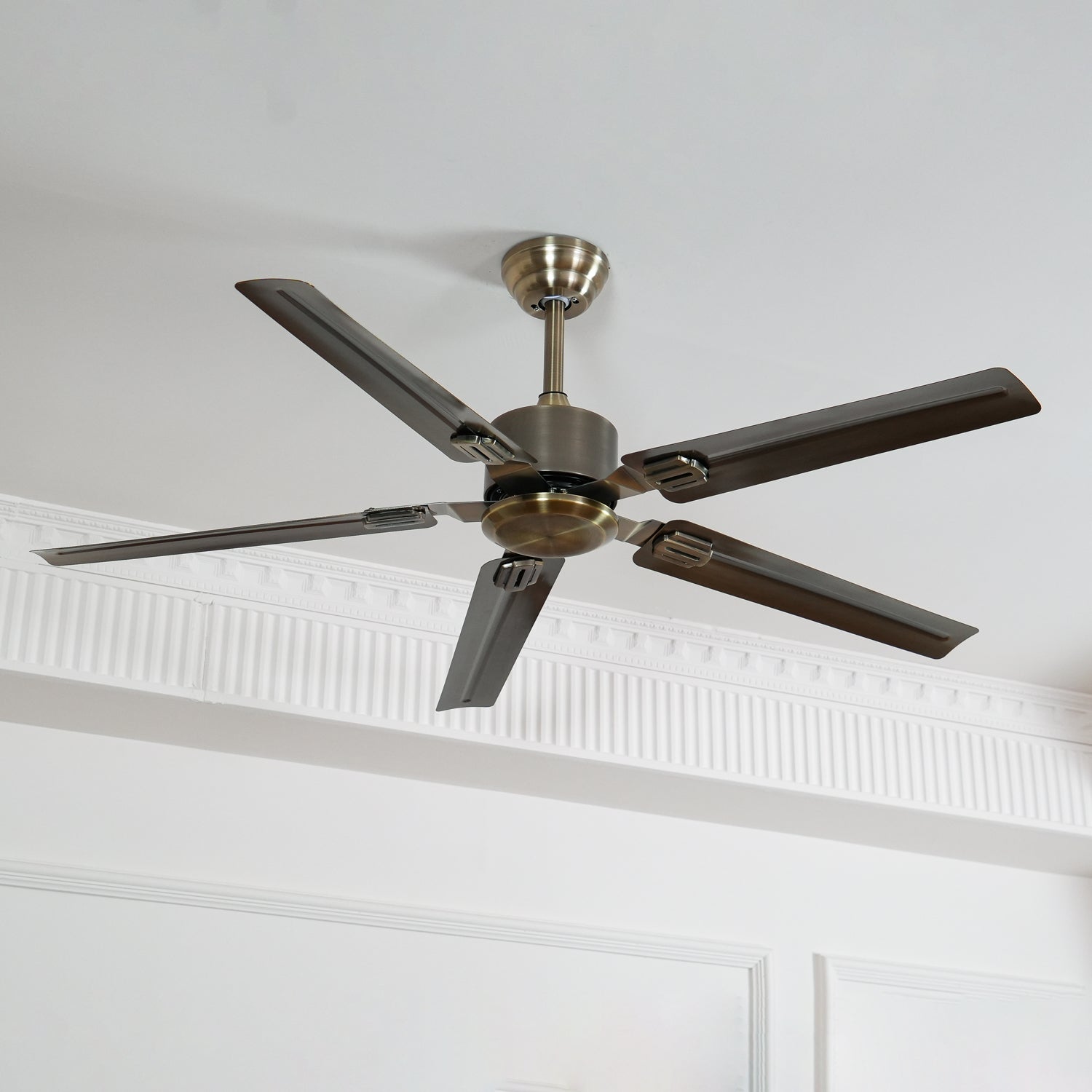Modern Minimalist 52 Inch Metal Ceiling Fan for Living Rooms and Bedrooms