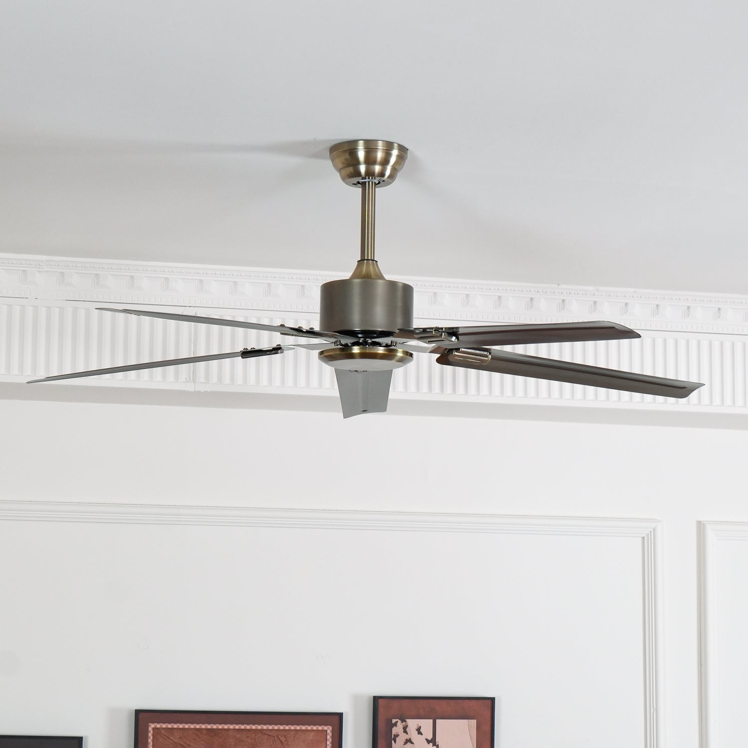 Modern Minimalist 52 Inch Metal Ceiling Fan for Living Rooms and Bedrooms