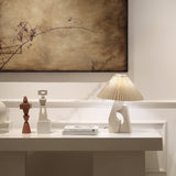 artistic-ruins-sculptural-resin-table-lamp-with-pleated-linen-shade-for-living-room