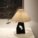 artistic-ruins-sculptural-resin-table-lamp-with-pleated-linen-shade-for-living-room