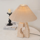 artistic-ruins-sculptural-resin-table-lamp-with-pleated-linen-shade-for-living-room