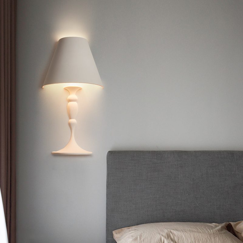 minimalist-recessed-white-plaster-style-led-wall-light-for-indoor-decor