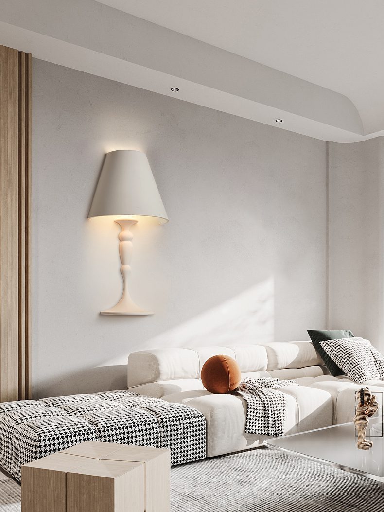 minimalist-recessed-white-plaster-style-led-wall-light-for-indoor-decor