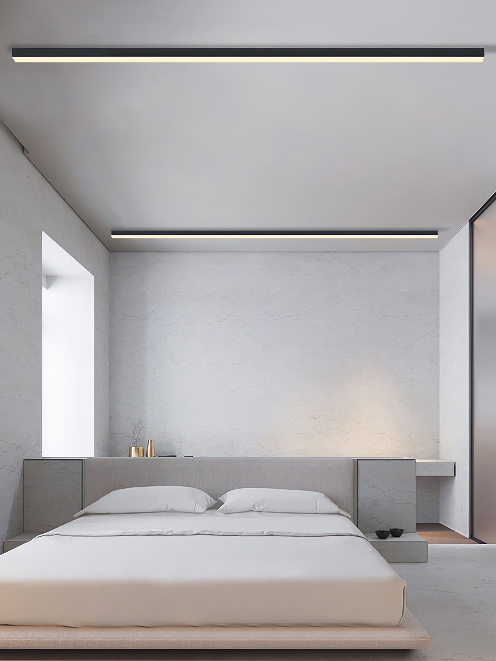 Modern Linear Magnetic Floating LED Ceiling Light with Minimalist Aluminum Design
