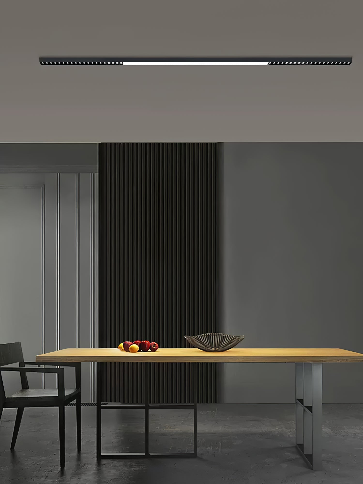 Modern Linear Magnetic Floating LED Ceiling Light with Minimalist Aluminum Design