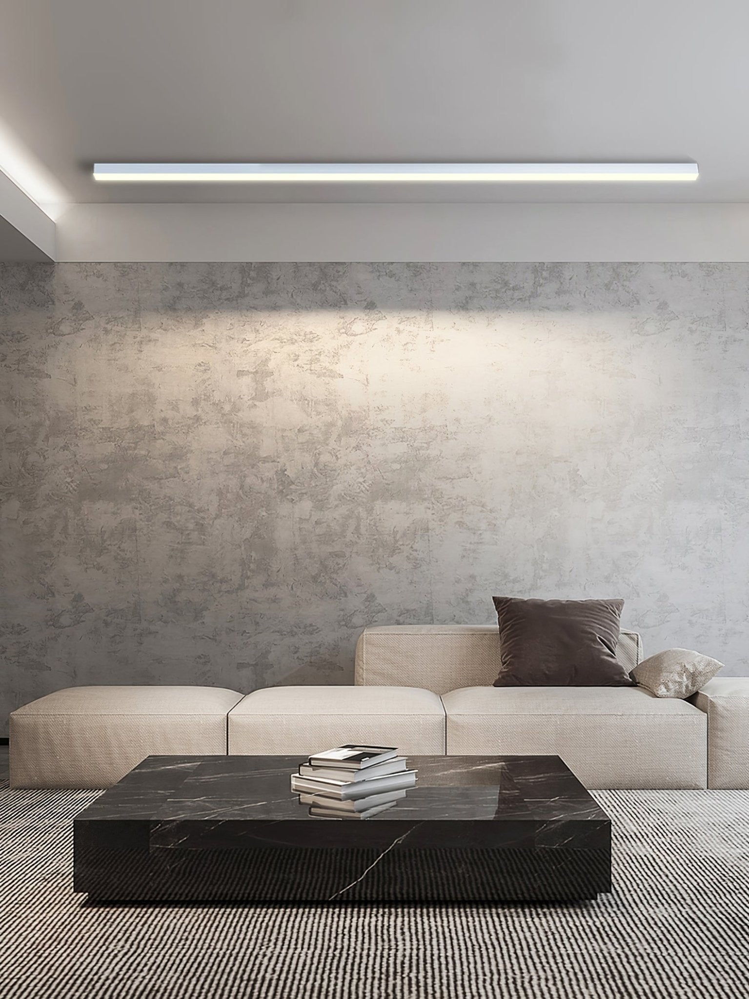 Modern Linear Magnetic Floating LED Ceiling Light with Minimalist Aluminum Design