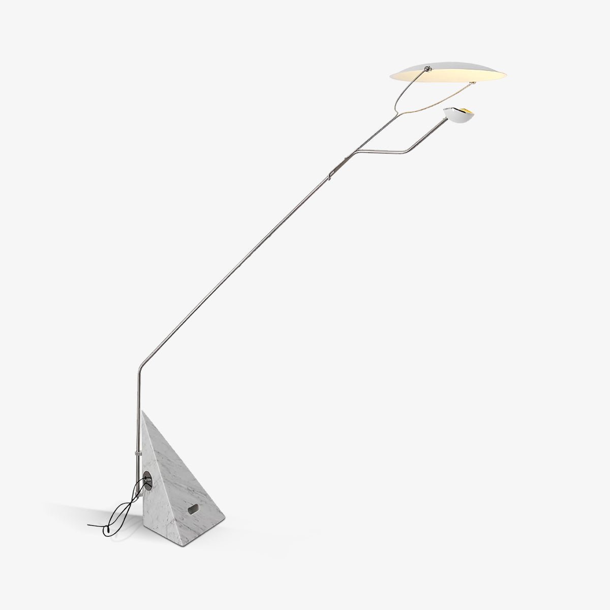 Salocchi Modern Arched Marble Floor Lamp with Integrated LED Standing Lighting for Indoor Spaces