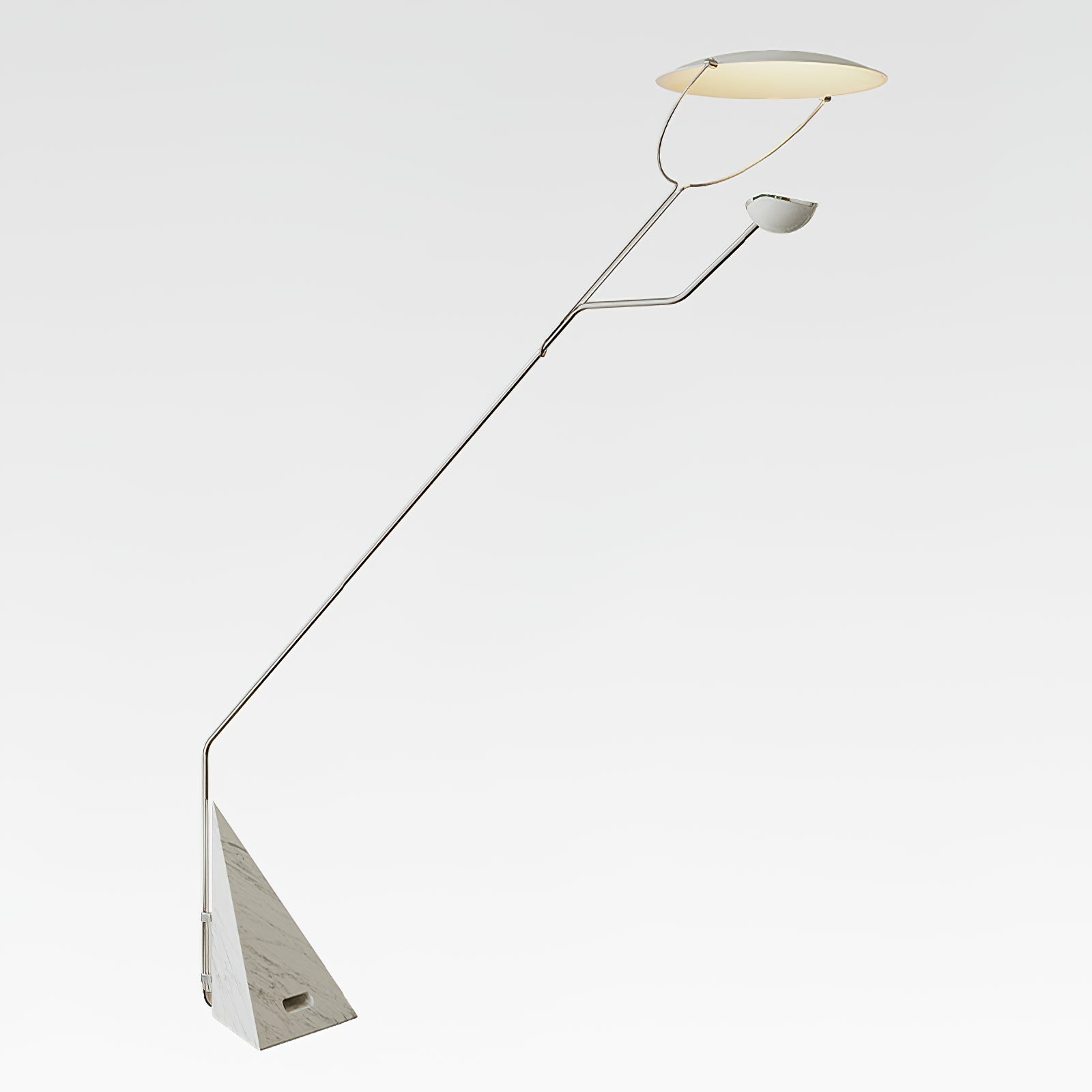 Salocchi Modern Arched Marble Floor Lamp with Integrated LED Standing Lighting for Indoor Spaces