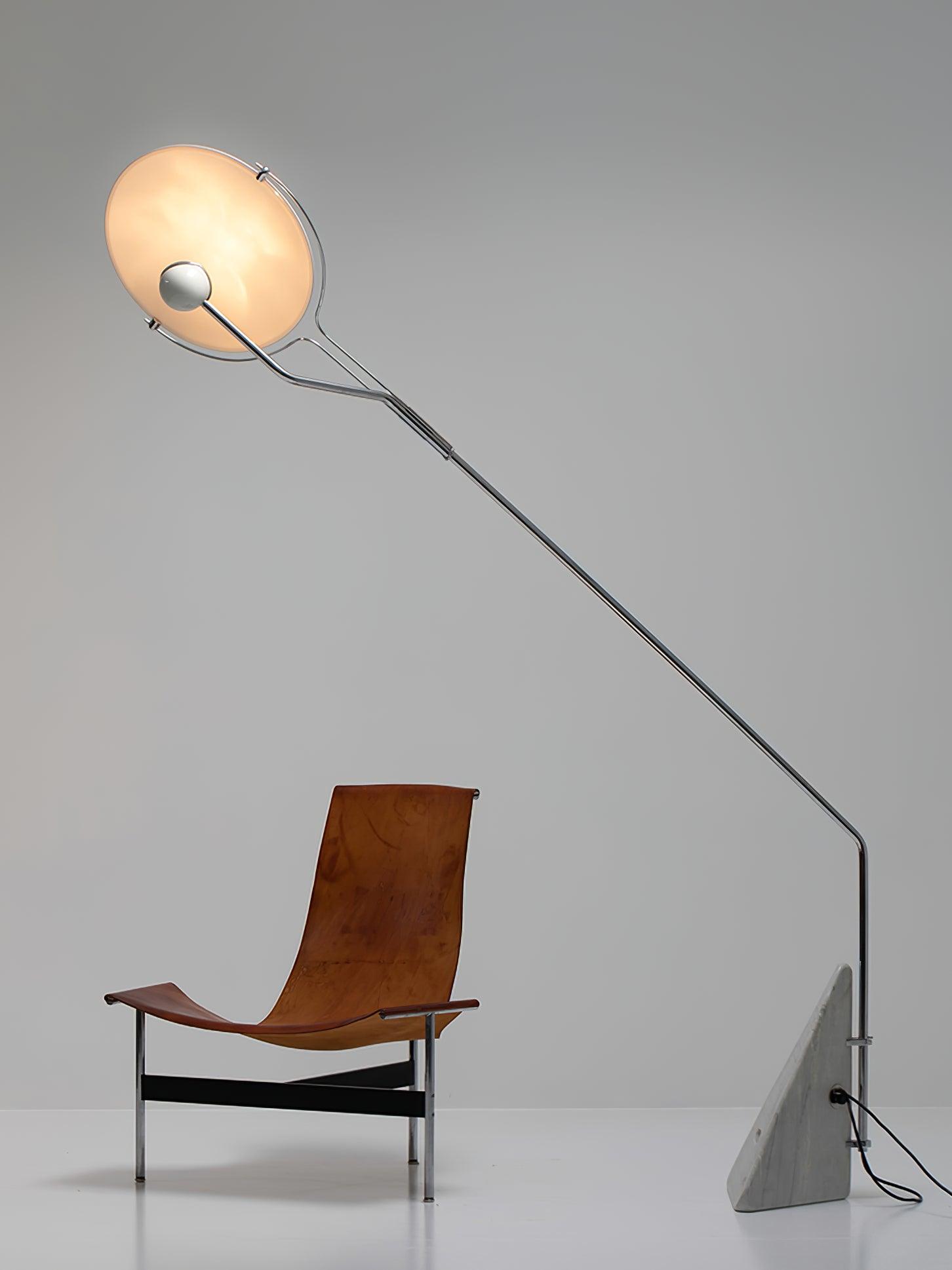Salocchi Modern Arched Marble Floor Lamp with Integrated LED Standing Lighting for Indoor Spaces