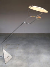 Salocchi Modern Arched Marble Floor Lamp with Integrated LED Standing Lighting for Indoor Spaces