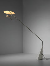Salocchi Modern Arched Marble Floor Lamp with Integrated LED Standing Lighting for Indoor Spaces