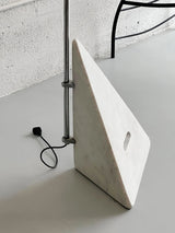 Salocchi Modern Arched Marble Floor Lamp with Integrated LED Standing Lighting for Indoor Spaces