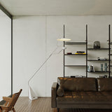 Salocchi Modern Arched Marble Floor Lamp with Integrated LED Standing Lighting for Indoor Spaces