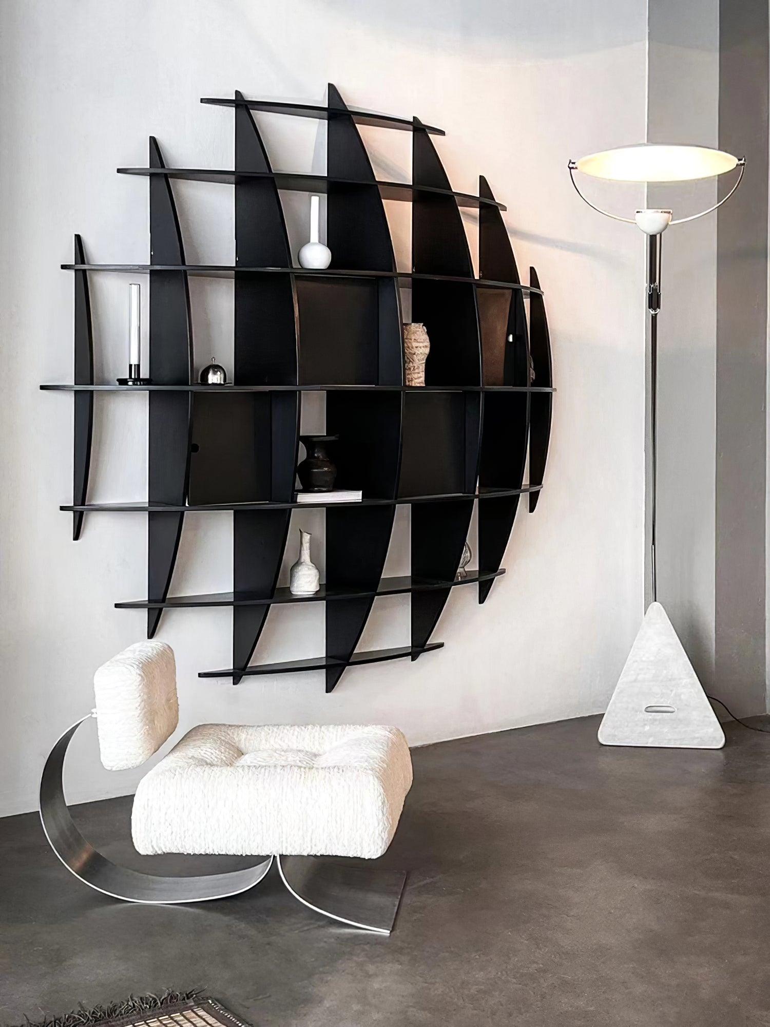 Salocchi Modern Arched Marble Floor Lamp with Integrated LED Standing Lighting for Indoor Spaces