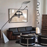 Salocchi Modern Arched Marble Floor Lamp with Integrated LED Standing Lighting for Indoor Spaces