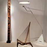 Salocchi Modern Arched Marble Floor Lamp with Integrated LED Standing Lighting for Indoor Spaces