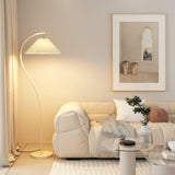 modern-arched-standing-floor-lamp-with-pleated-fabric-shade-in-cream-finish
