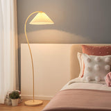 modern-arched-standing-floor-lamp-with-pleated-fabric-shade-in-cream-finish