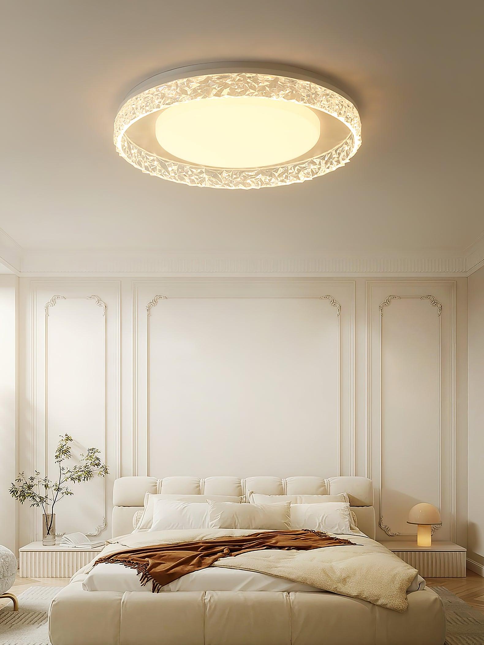 Modern Round LED Flush Mount Ceiling Light with Adjustable Color Temperature 19.7 Inch