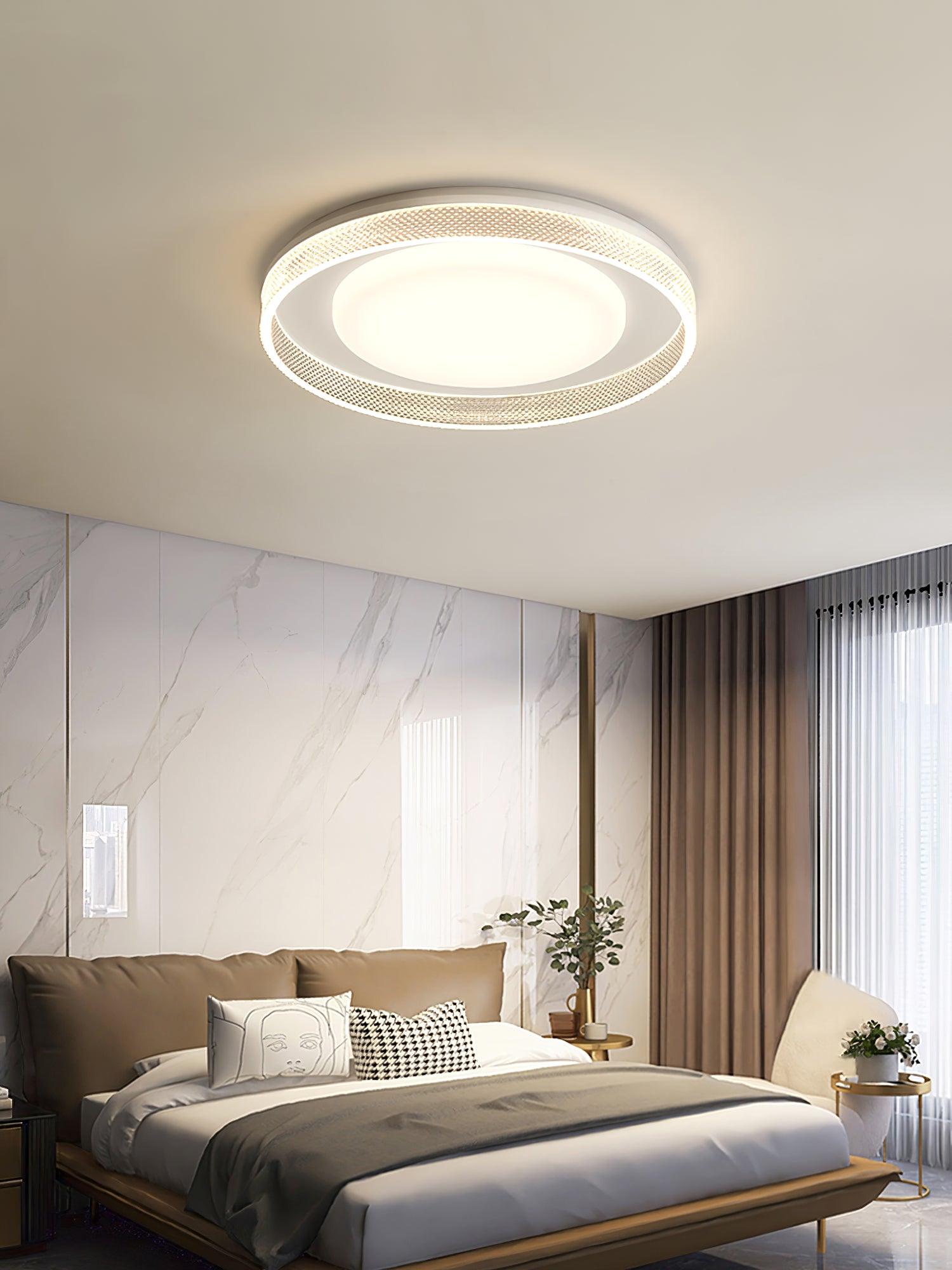 Modern Round LED Flush Mount Ceiling Light with Adjustable Color Temperature 19.7 Inch