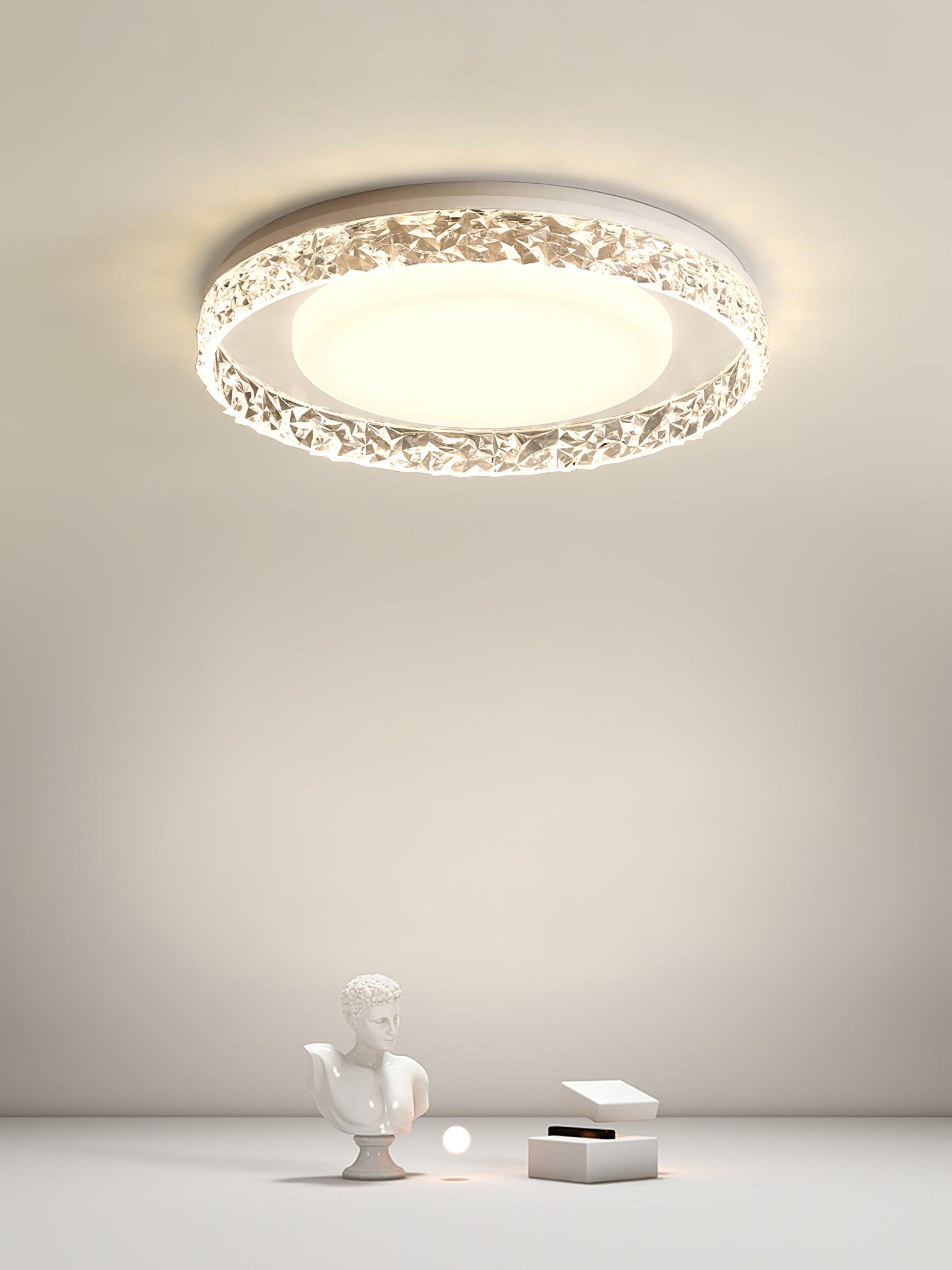 Modern Round LED Flush Mount Ceiling Light with Adjustable Color Temperature 19.7 Inch