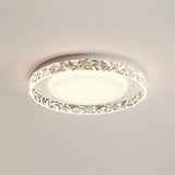 Modern Round LED Flush Mount Ceiling Light with Adjustable Color Temperature 19.7 Inch
