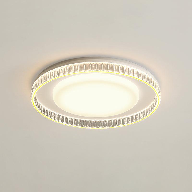 Modern Round LED Flush Mount Ceiling Light with Adjustable Color Temperature 19.7 Inch