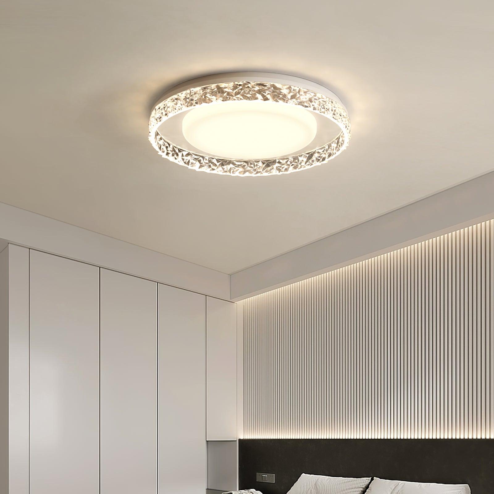 Modern Round LED Flush Mount Ceiling Light with Adjustable Color Temperature 19.7 Inch