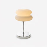 Saturn Ring Glass Table Lamp with Chrome Base and Sphere Shade