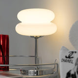 Saturn Ring Glass Table Lamp with Chrome Base and Sphere Shade