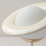 Modern Saturn Planet Geometric LED Table Lamp with Spherical Glass Diffuser