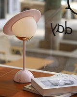 Modern Saturn Planet Geometric LED Table Lamp with Spherical Glass Diffuser