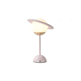 Modern Saturn Planet Geometric LED Table Lamp with Spherical Glass Diffuser