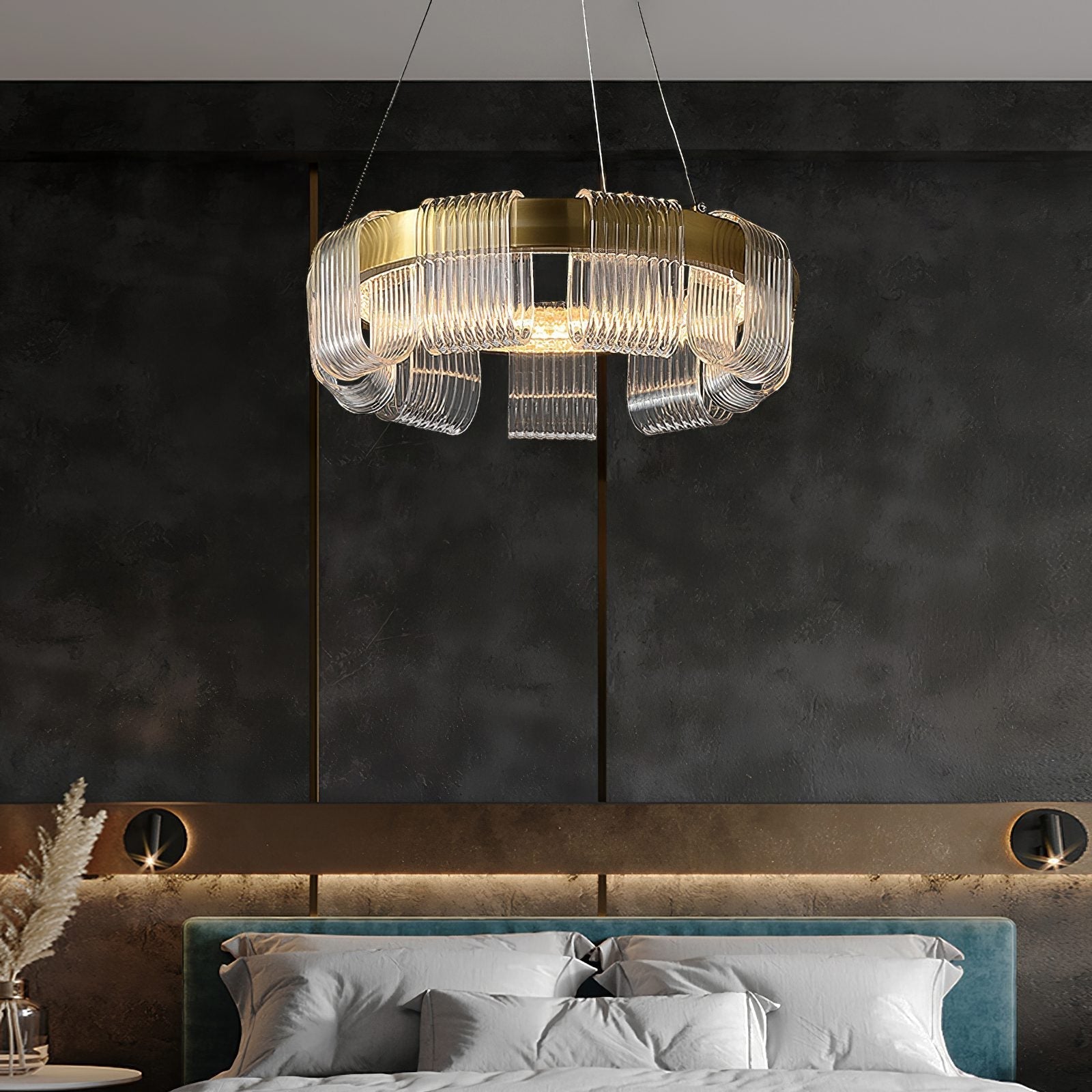 modern-gold-saturno-ring-led-chandelier-with-tetrahedral-acrylic-diffusers