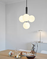 Modern Glass Sphere Pendant Light Nordic Mouth Blown Hanging Lamp for Dining Room and Kitchen