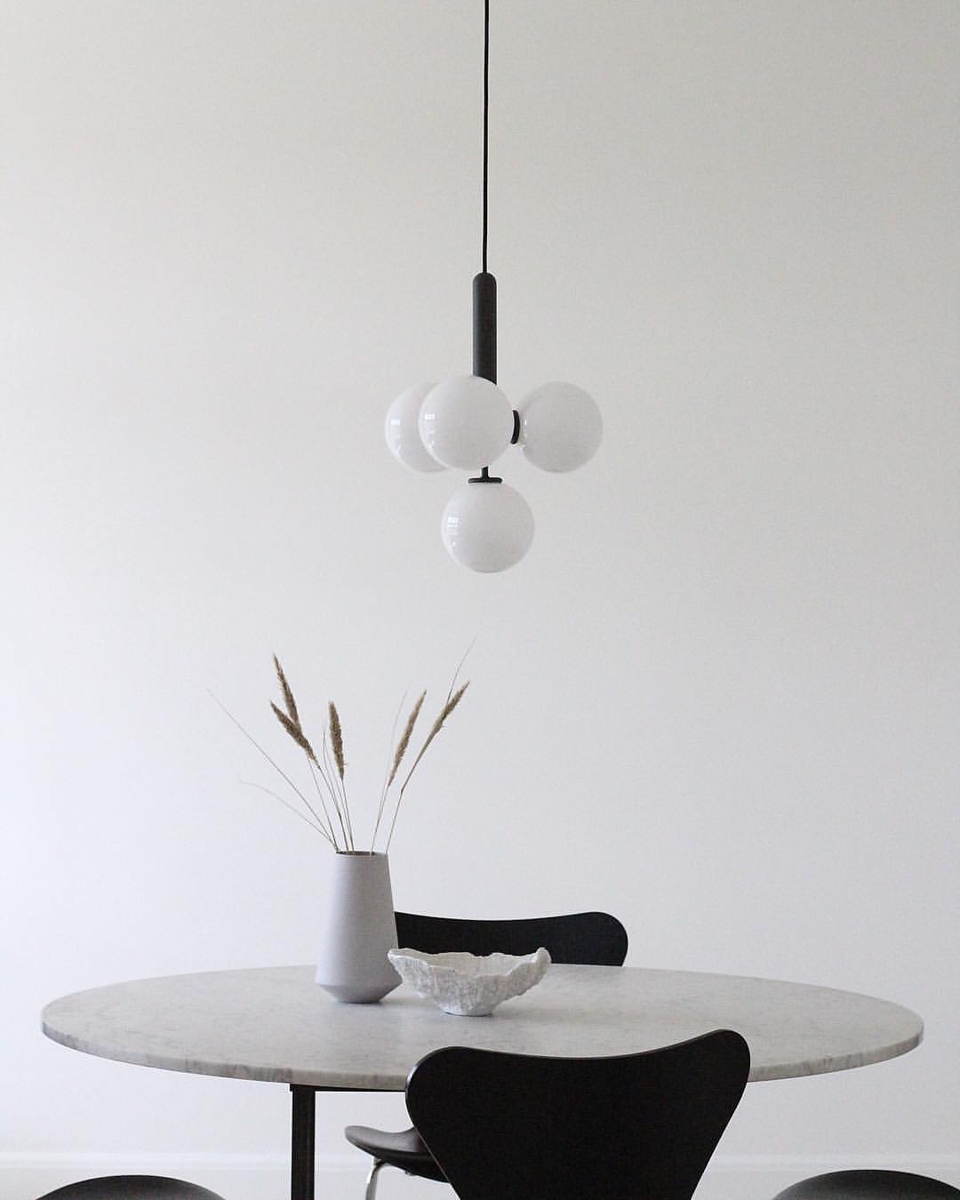 Modern Glass Sphere Pendant Light Nordic Mouth Blown Hanging Lamp for Dining Room and Kitchen