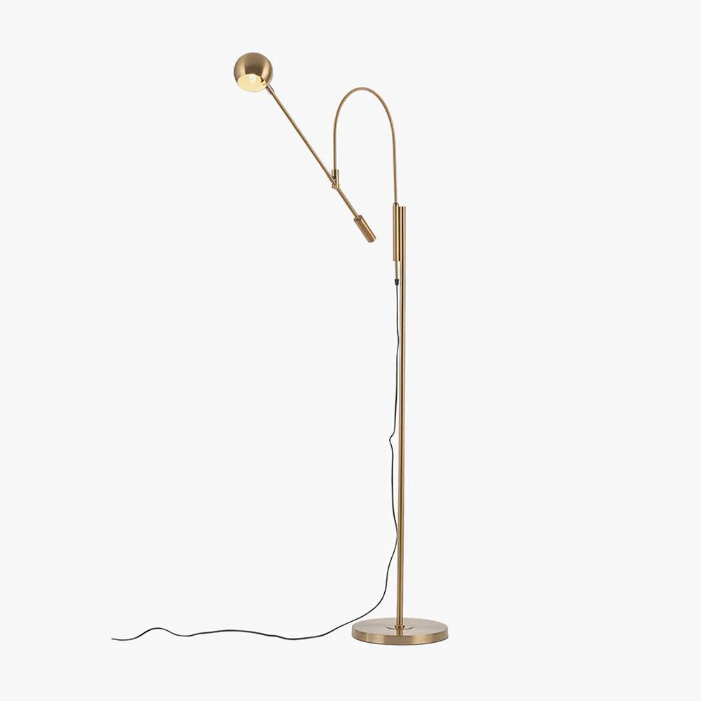 Modern Scandinavian Gold Floor Lamp for Ambient Living Room and Bedroom Lighting