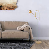 Modern Scandinavian Gold Floor Lamp for Ambient Living Room and Bedroom Lighting