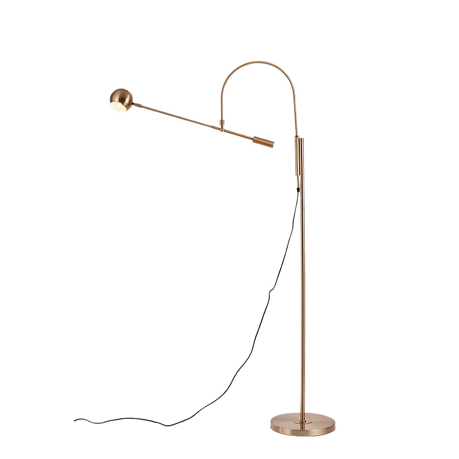 Modern Scandinavian Gold Floor Lamp for Ambient Living Room and Bedroom Lighting