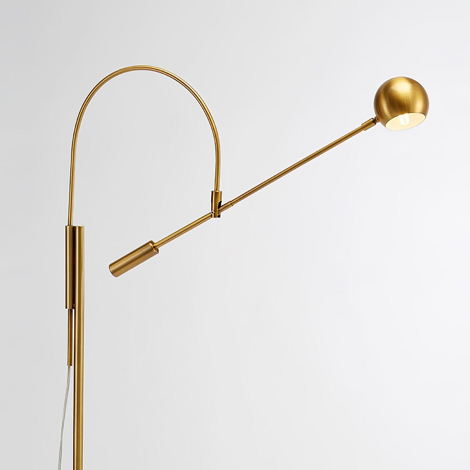 Modern Scandinavian Gold Floor Lamp for Ambient Living Room and Bedroom Lighting