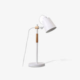 Modern Minimalist Wood and Metal Task Lamp Adjustable Rotating Office Desk Light