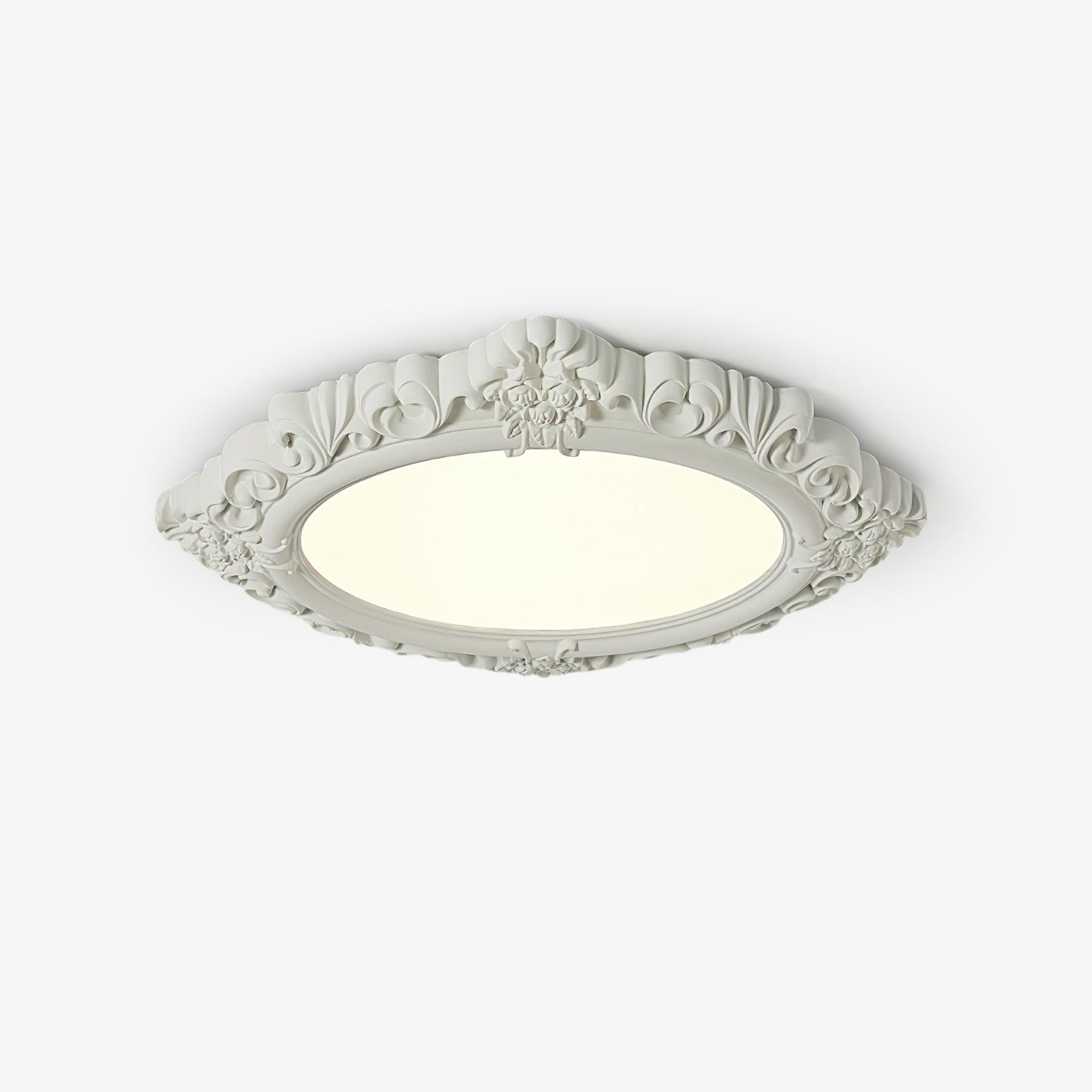 Modern Artistic Sculpted Resin LED Flush Mount Ceiling Lamp for Contemporary Interiors