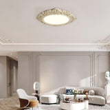 Modern Artistic Sculpted Resin LED Flush Mount Ceiling Lamp for Contemporary Interiors