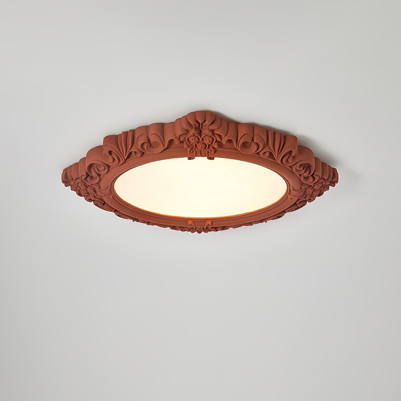 Modern Artistic Sculpted Resin LED Flush Mount Ceiling Lamp for Contemporary Interiors